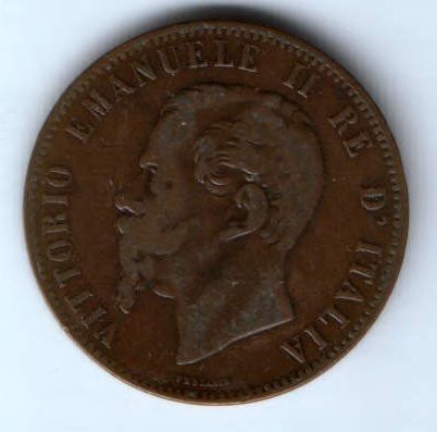 10 чентезимо 1867 г. Италия