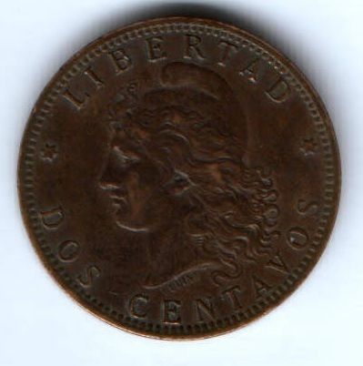 2 сентаво 1892 г. Аргентина