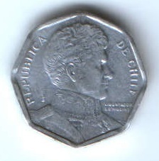 1 песо 2002 г. Чили