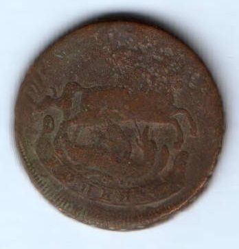 1 копейка 1760 г. перечекан
