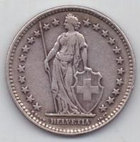 2 франка 1932 г. Швейцария
