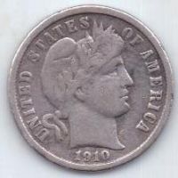 1 дайм 1910 г. США