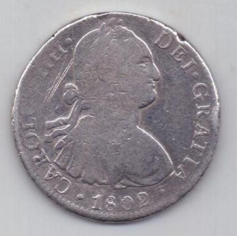 8 реалов 1802 г. Мексика (Испания)