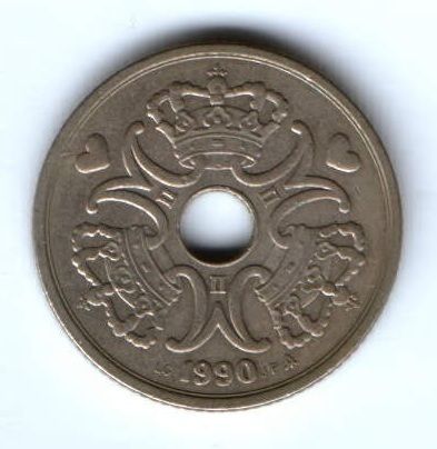 5 крон 1990 г. Дания