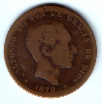 10 сантимов 1879 г. Испания