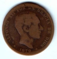10 сантимов 1879 г. Испания