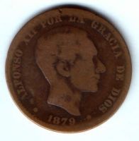 10 сантимов 1879 г. Испания