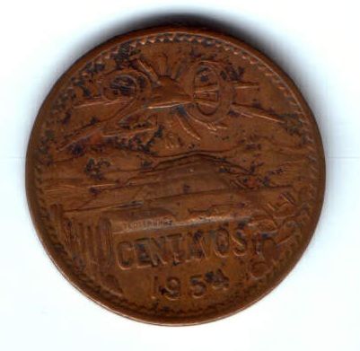 20 сентаво 1954 г. Мексика