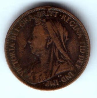 1/2 пенни 1898 г. Великобритания
