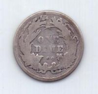 1 дайм 1875 г. США