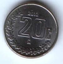 20 сентаво 2012 г. Мексика