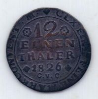 1/12 талера 1826 г. Брауншвейг Люнебург. Германия