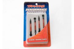 Push rods, aluminum (red-anodized) (4) (assembled with rod ends) (1/16 Slash) - TRA7018X