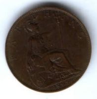 1 фартинг 1895 г. Великобритания