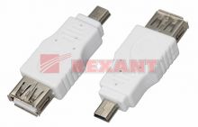 Переходник гнездо USB-A (Female) - штекер Mini USB (Male) REXANT