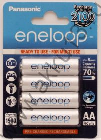 new! Panasonic Eneloop AA 4 Pack (BK-3MCCE)