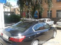 Багажник на крышy Honda Accord (с 2013 г.), Атлант, аэродинамические дуги, опоры Е