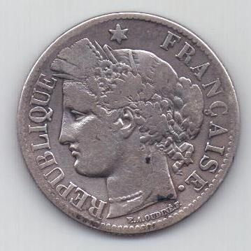 2 франка 1871 г.Франция