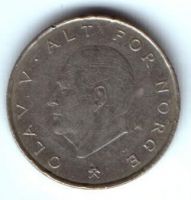 1 крона 1989 г. Норвегия