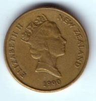 1 доллар 1990 г. Новая Зеландия
