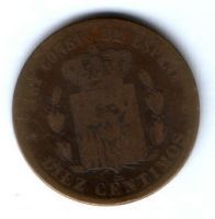 10 сантимов 1879 г. Испания