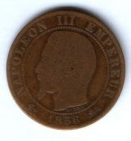 5 сантимов 1856 г. Франция