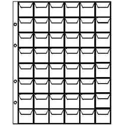 Лист для 48 монет (с клапанами) размер ячейки 30х30 мм