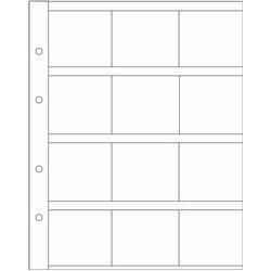 лист M12K для хранения 12 монет в холдерах 50x50 мм