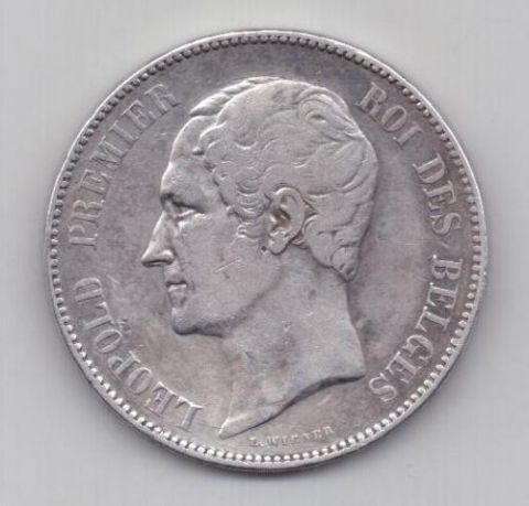 5 франков 1851 г. Бельгия