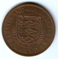 1/12 шиллинга 1945 г. Джерси Великобритания Освобождение