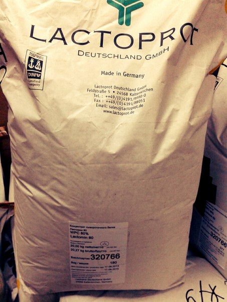 Концентрат сывороточного белка 80% Lactomin-80  (Германия) Whey protein 80%