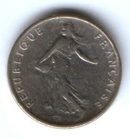 1/2 франка 1969 г. Франция