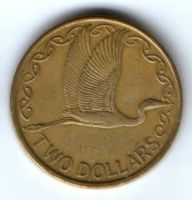 2 доллара 1990 г. Новая Зеландия