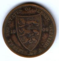 1/12 шиллинга 1909 г. Джерси Великобритания