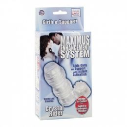 Вибронасадка с клиторальным стимулятором Maximus Enhancement System Crystal Rider 1611-30BXSE