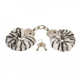Наручники с мехом Furry Love Cuffs Zebra PMS0720012