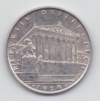 1 шиллинг 1924 г. редкий год. Австрия