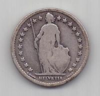 1 франк 1877 г. Швейцария