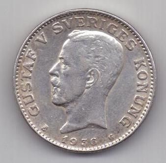 1 крона 1936 г. Швеция