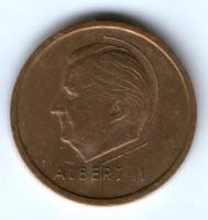 20 франков 1996 г. Бельгия