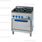 Плита газовая 4-х конф. TECNOINOX PF70GG7 с духовым шкафом