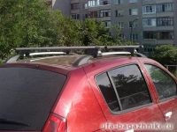 Багажник на крышу - дуги на рейлинги Renault Sandero / Renault Sandero Stepway, аэродинамический профиль, Евродеталь
