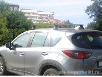 Багажник на крышу Mazda CX-5, Атлант, аэродинамические дуги, опора E