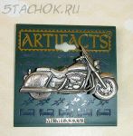 Брошь "Мотоцикл Harley Davidson" под олово