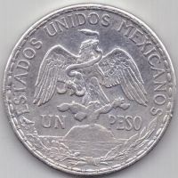 1 песо 1911 г. редкость . Мексика