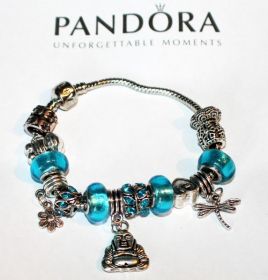 Браслет PANDORA с Муранским стеклом Будда