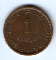 1 эскудо 1953 г. Мозамбик Португалия