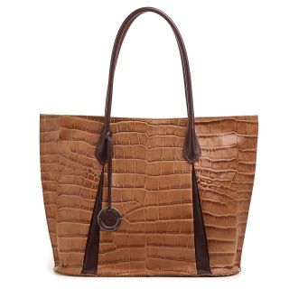 2923 FIATO крокодил леон беж./кожа т.кор. (сумка жен.)