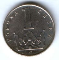 1 крона 1993 г. Чехия
