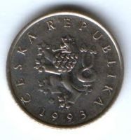 1 крона 1993 г. Чехия